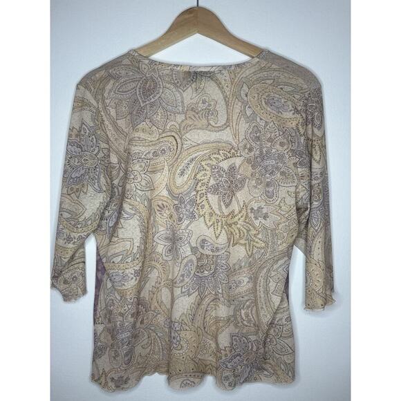 LANE BRYANT Y2K Mesh Tattoo Print Cherub Angel Toile Paisley Floral Top Sz 14/16 - Picture 5 of 9